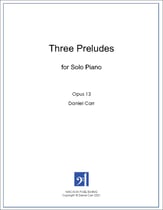 Three Preludes for Solo Piano piano sheet music cover